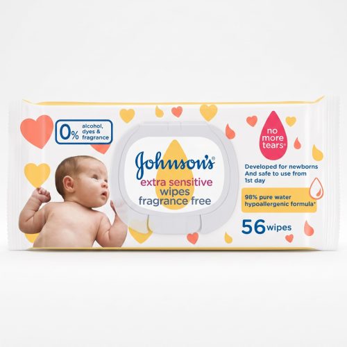 Johnson's Extra Sensitive Wipes 56's Johnson's Extra Sensitive Wipes 56's – Fragrance Free