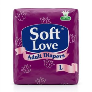 Soft Love Adult Diapers Large – Aloe Vera, 10 Pieces