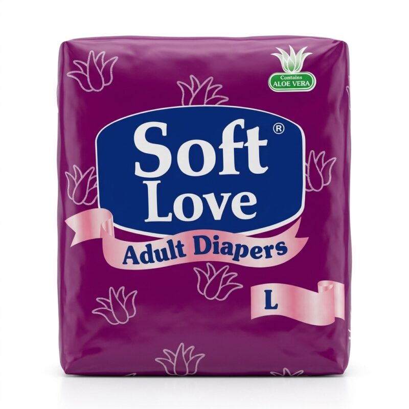 Soft Love Adult Diapers Large – Aloe Vera, 10 Pieces