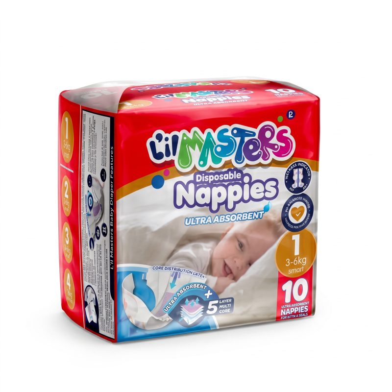 L'il Masters Disposable Nappies 3-6kg – 10 Pack