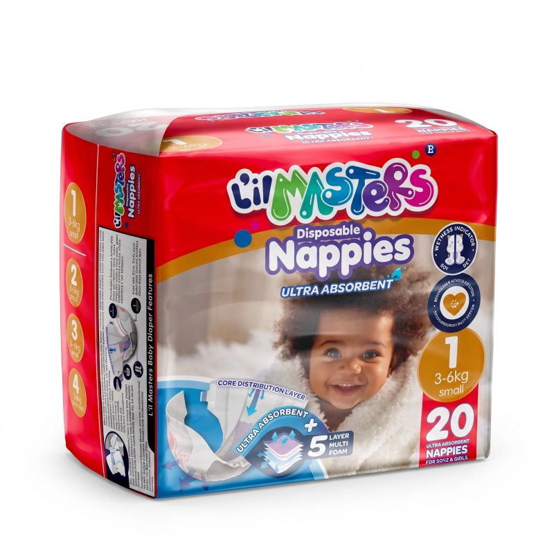 L'il Masters Disposable Nappies 3-6kg 20 Pack