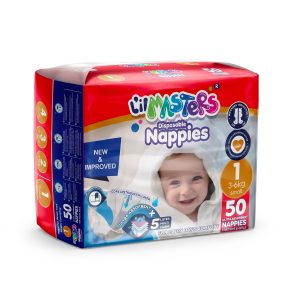 L'il Masters Disposable Nappies 3-6kg  50 Pack