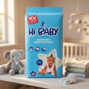 Hi Baby Everyday Diapers XL – 12kg+ New & Improved, 50's Hi Baby Disposable Nappies XL – Increased Absorption, 50