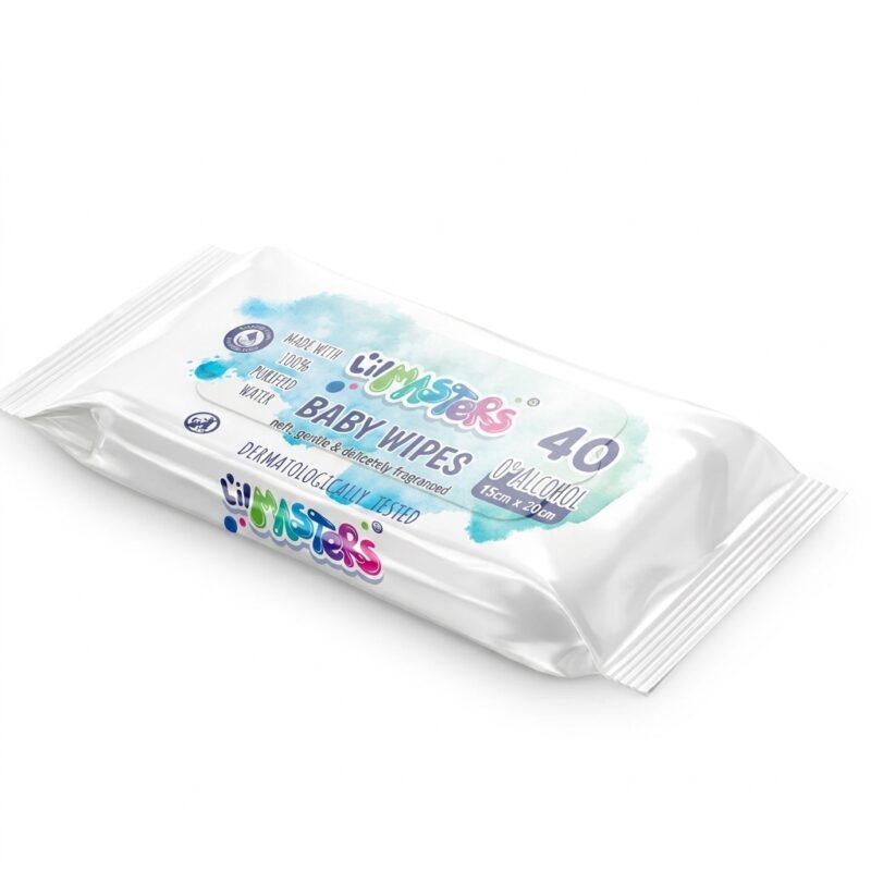 Lil Masters Baby Wipes Soft Gentle 40 Packs L'il Masters Baby Wipes – Soft & Gentle, 40 Pack
