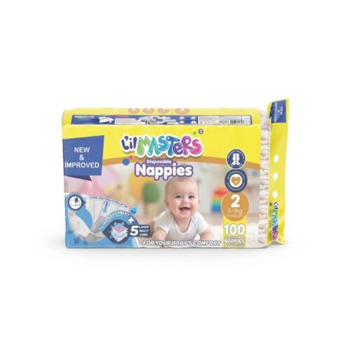 L'il Masters Disposable Nappies Size 2 – New & Improved, 100 Pack