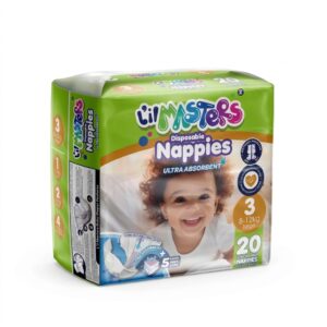 Lil Masters Disposable Nappies Size 3 Ultra Absorbent 20 Pack L'il Masters Disposable Nappies Size 3 – Ultra Absorbent, 20 Pack
