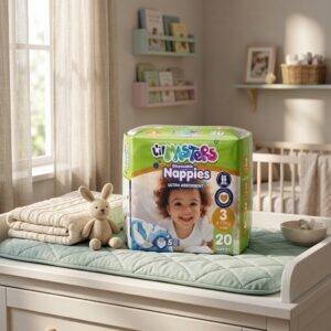 Lil Masters Disposable Nappies Size 3 Ultra Absorbent 20 Packs L'il Masters Disposable Nappies Size 3 – Ultra Absorbent, 20 Pack